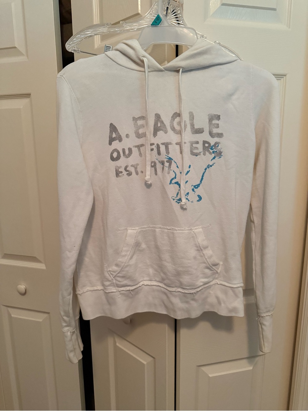 Vintage American eagle White Graphic Hoodie m